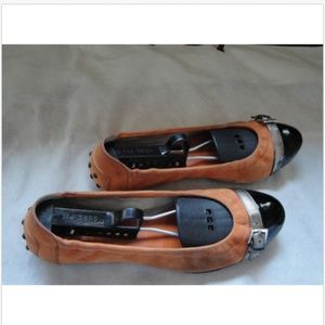 Tods sporty Ballet Flats Orange Suede SZ 6